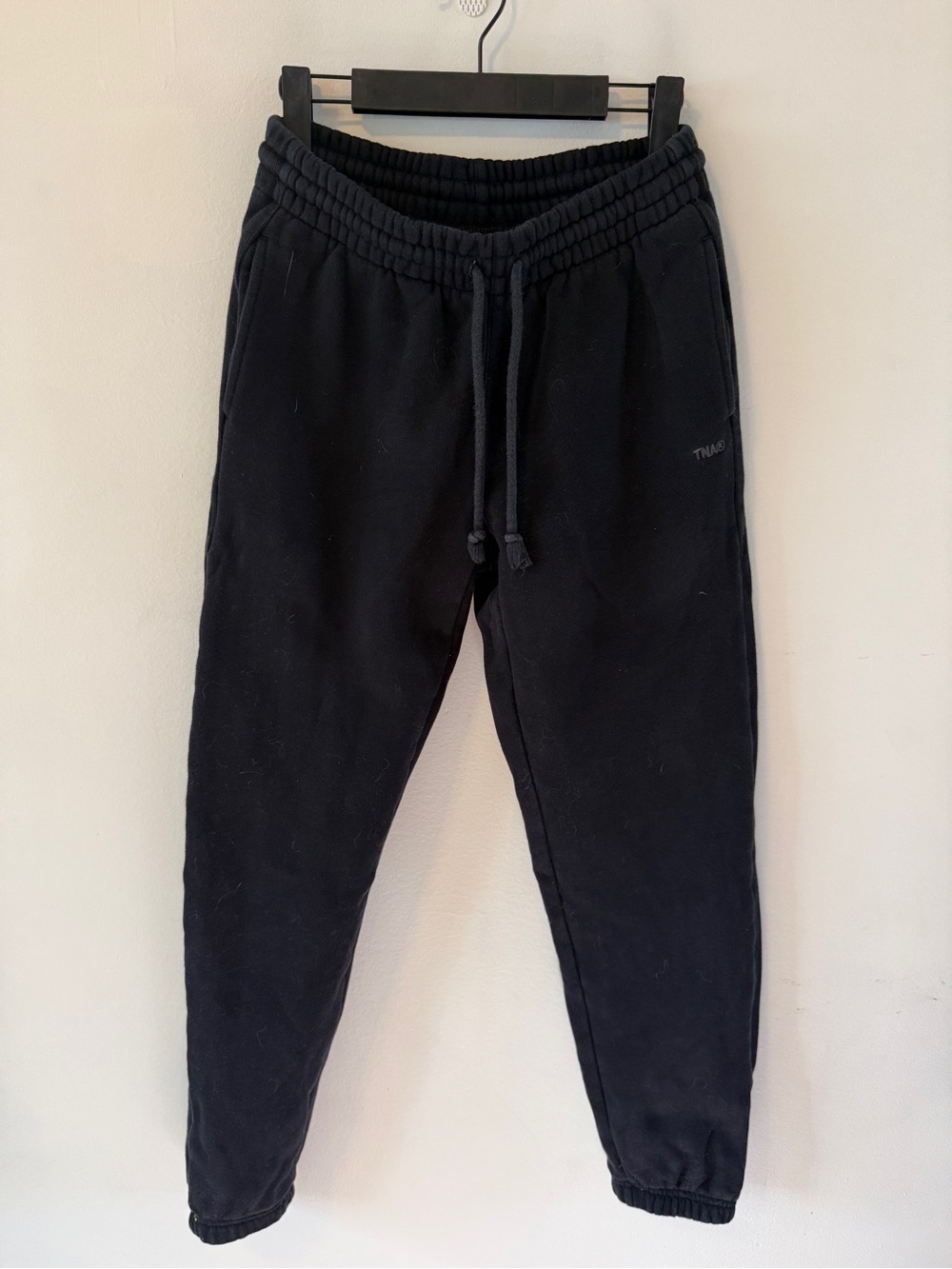 Aritzia Tna Cozy Fleece Boyfriend Sweatpants Black S